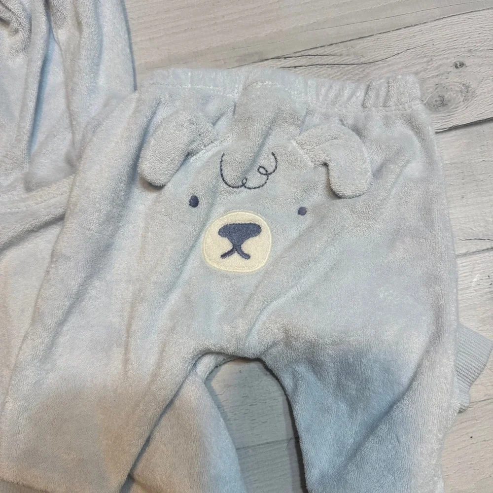 Carters baby terry light blue sweatshirt pant‎ set 3 months NEW